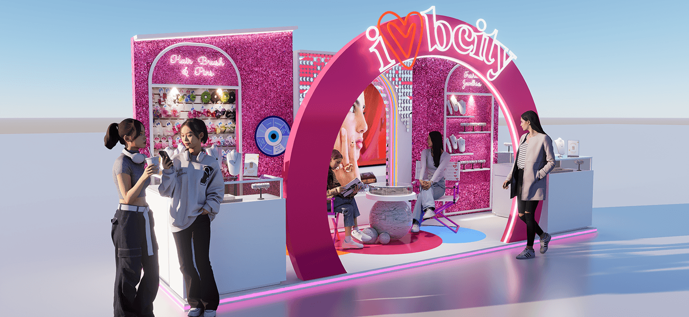Pink Stylish Beauty Booth