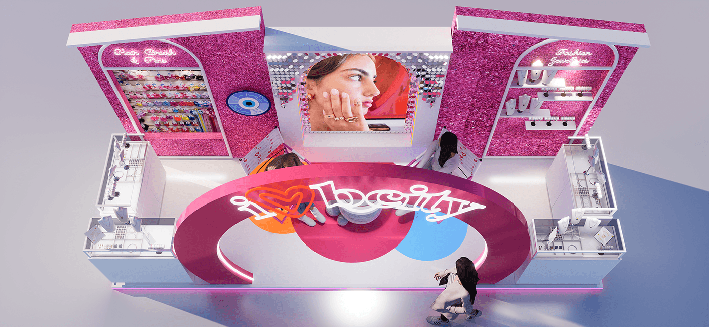 Pink Stylish Beauty Booth