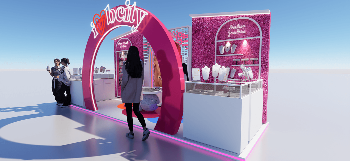 Pink Stylish Beauty Booth