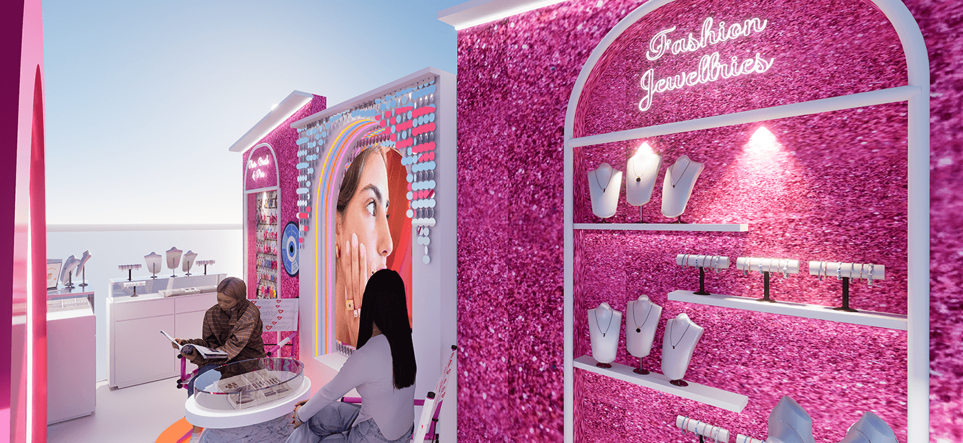 Pink Stylish Beauty Booth
