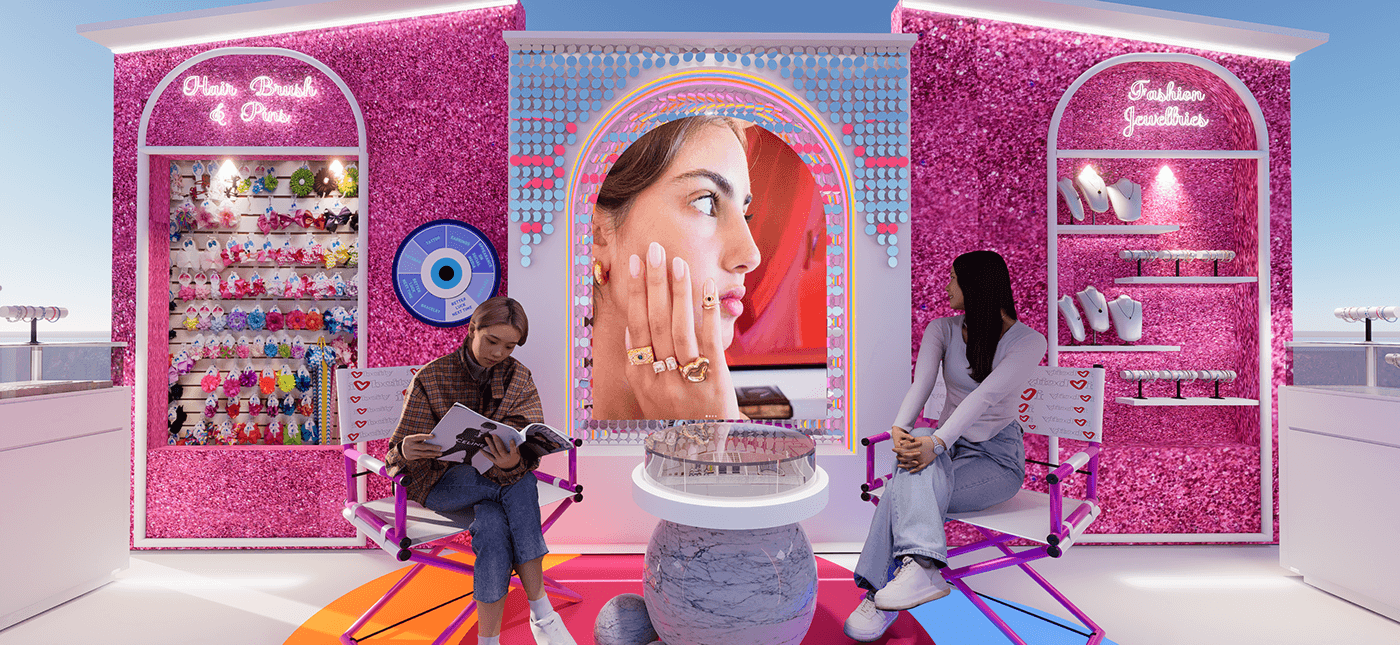 Pink Stylish Beauty Booth