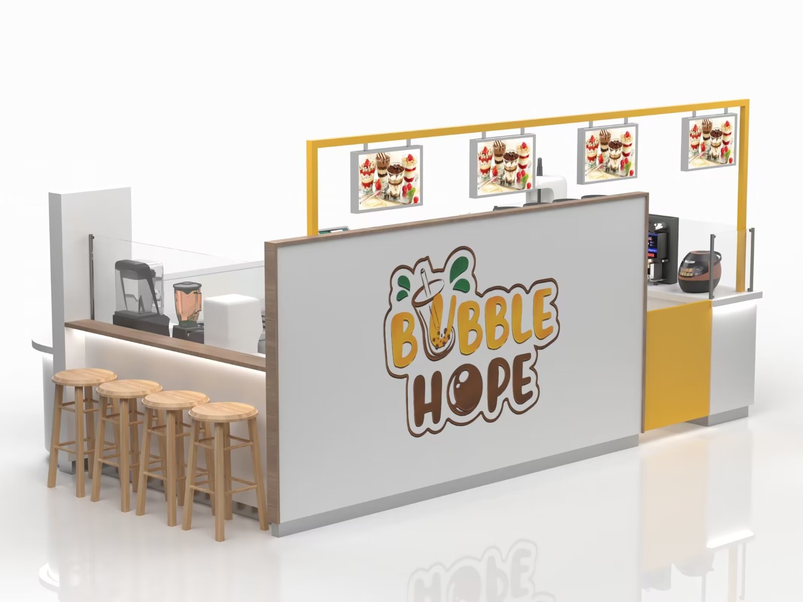 Fashion Boba Tea Kiosk