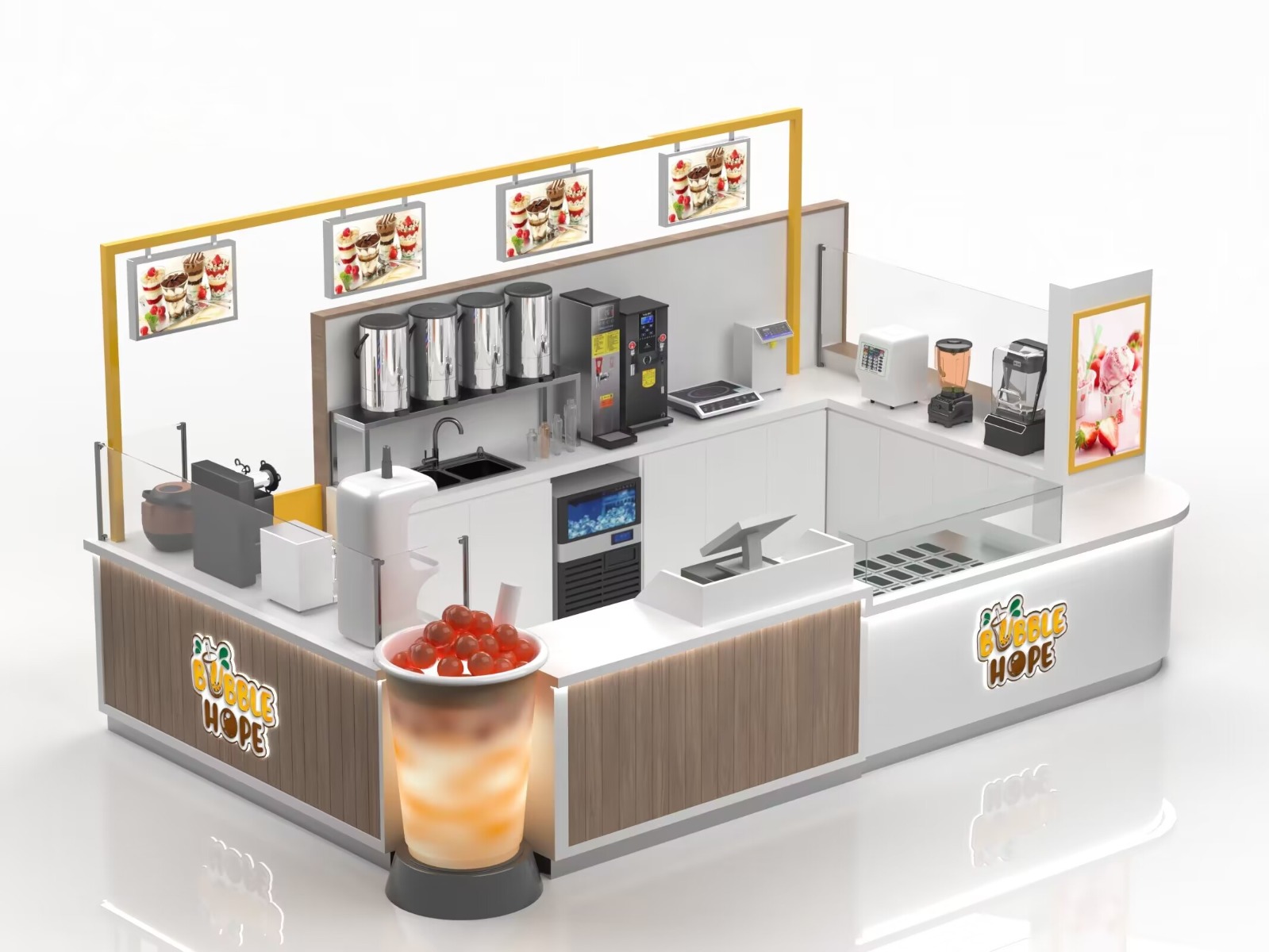 Fashion Boba Tea Kiosk