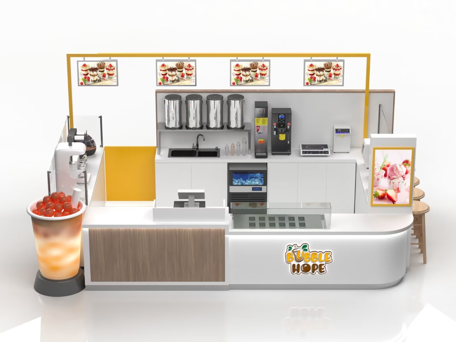 Fashion Boba Tea Kiosk