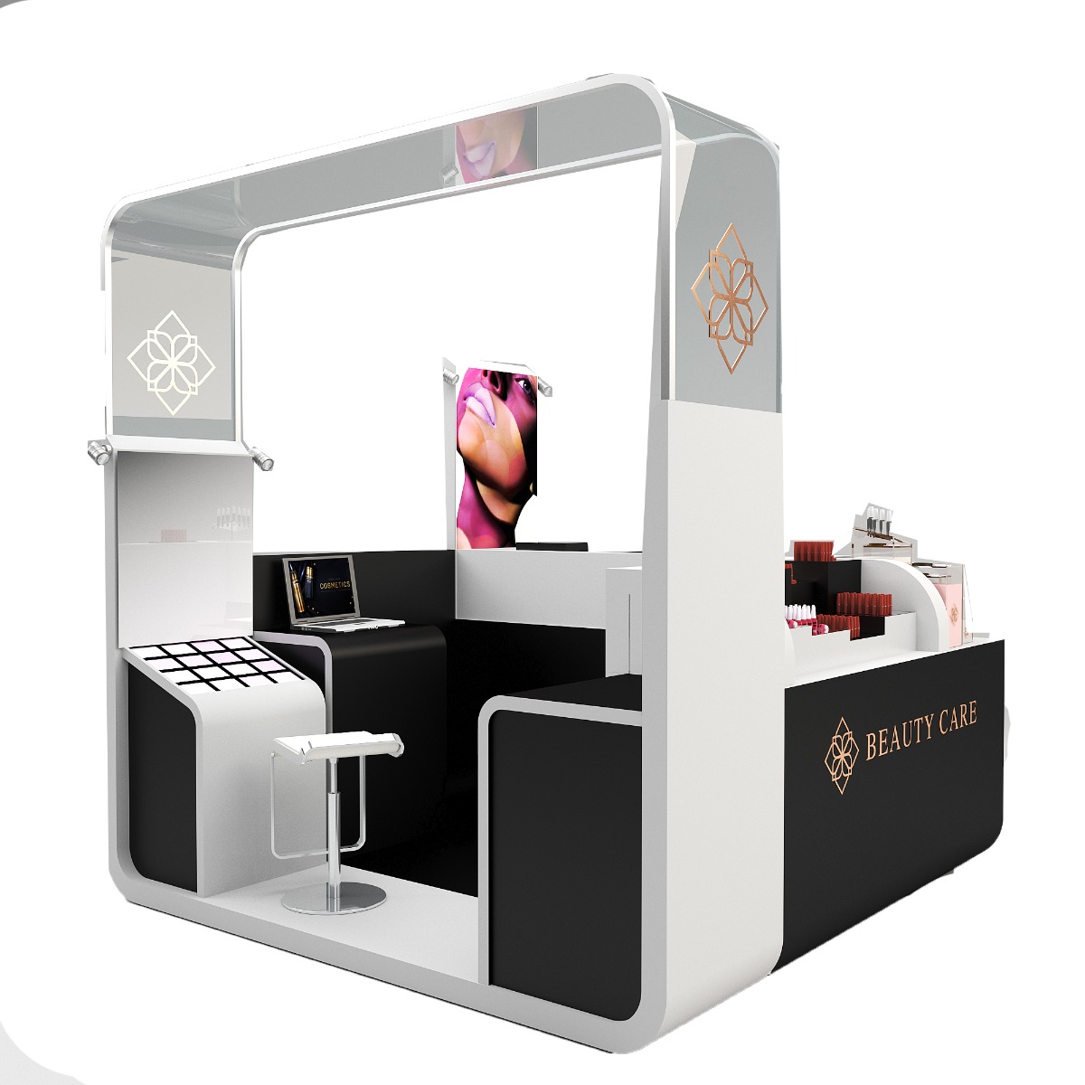 makeup display booth 