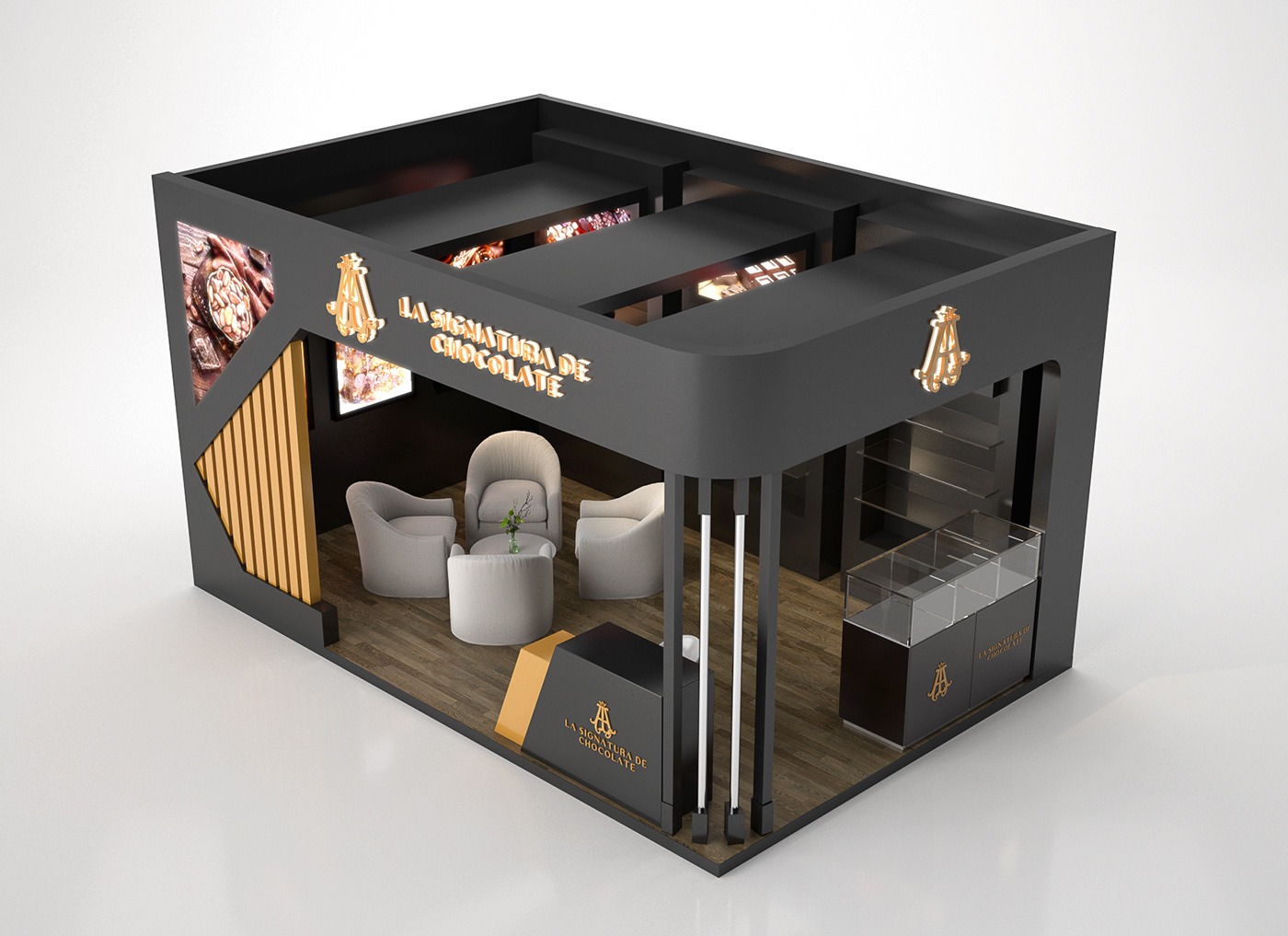 Black Chocolate Display Showcase
