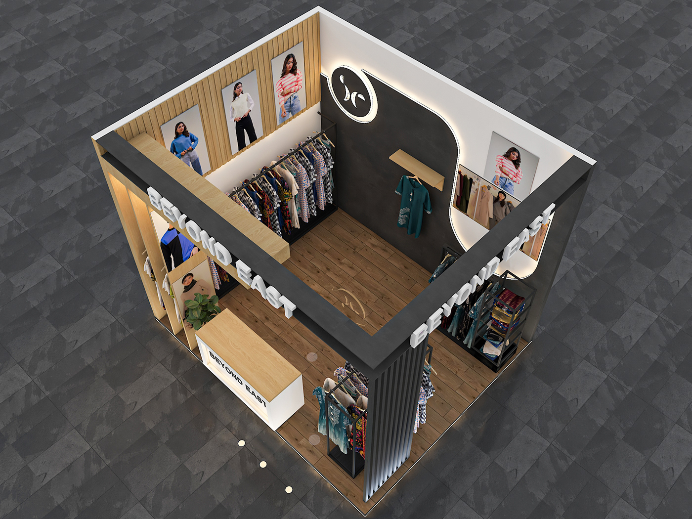 clothing booth