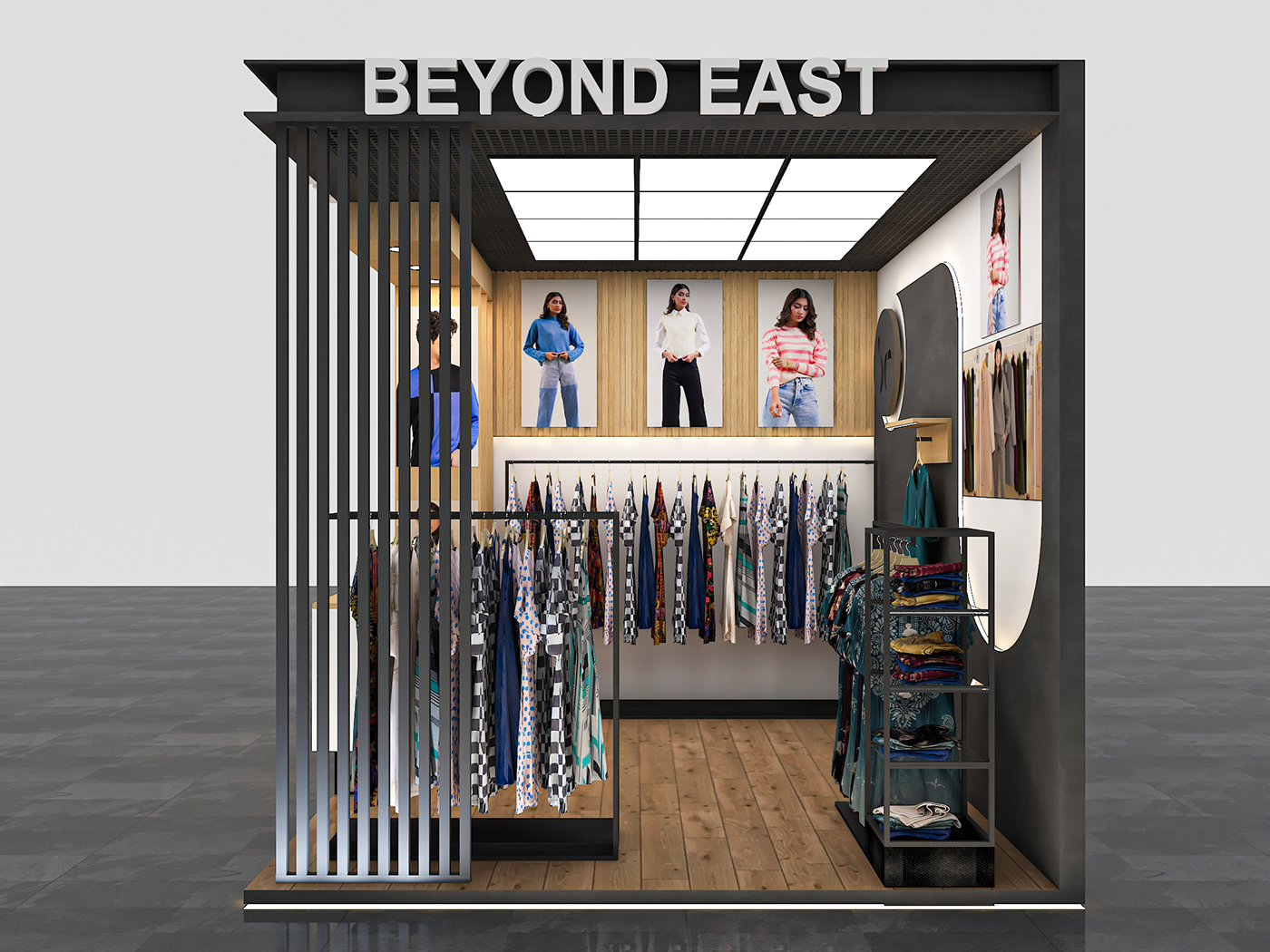 clothing booth