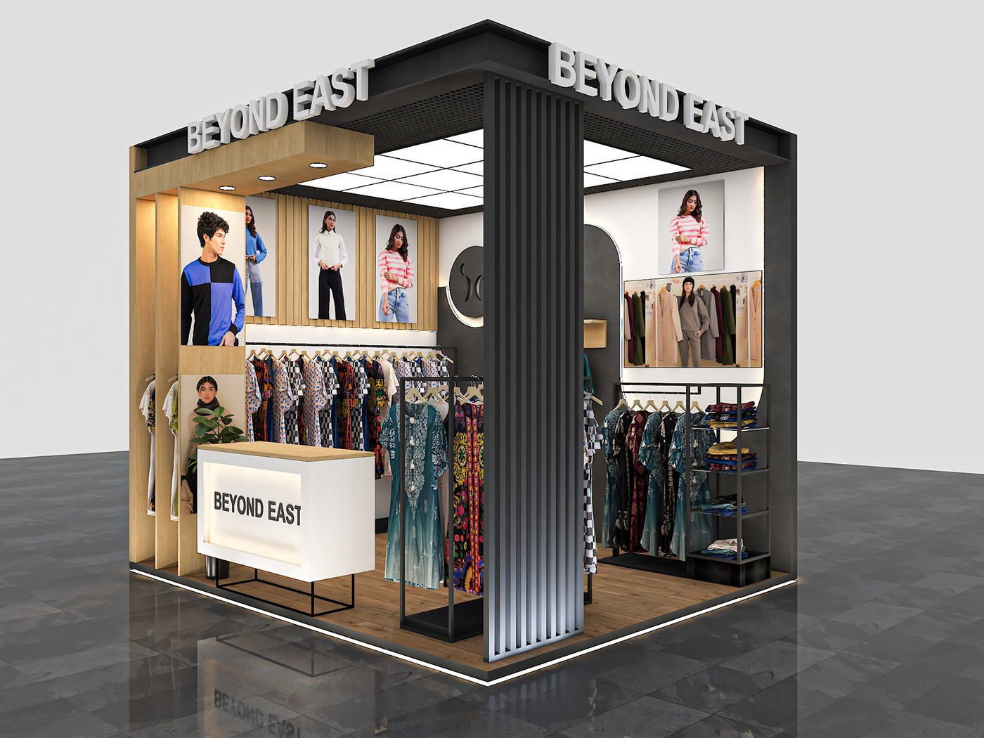 clothing booth