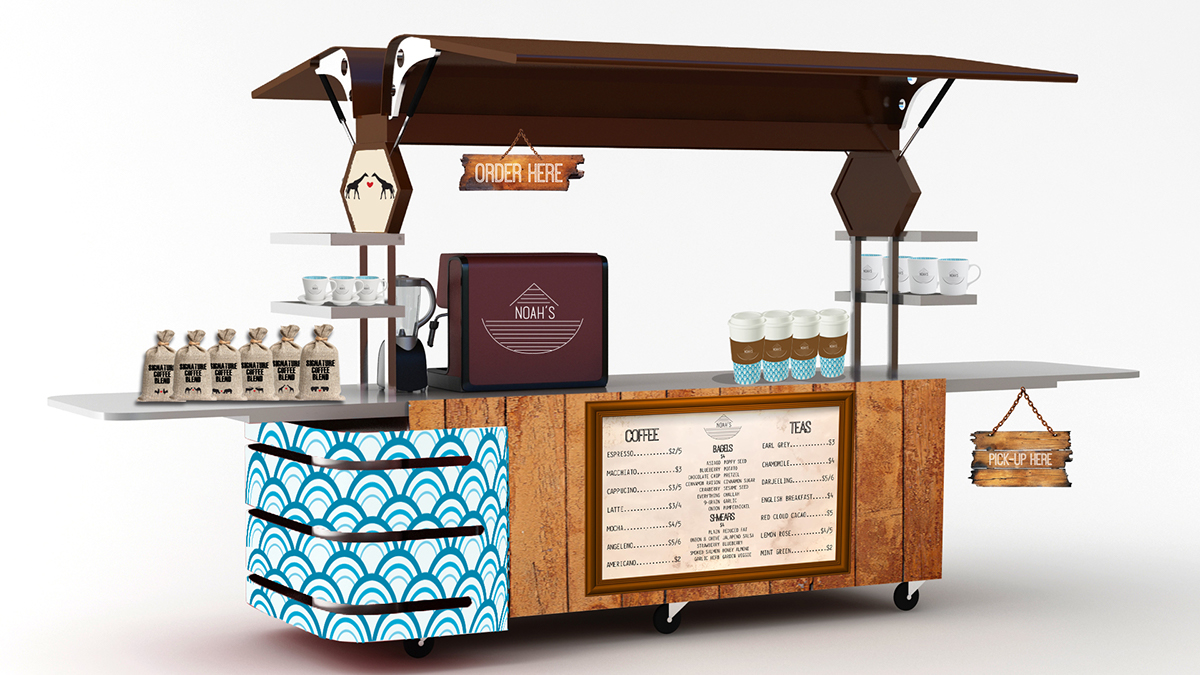 Stainless Steel Coffee Cart
