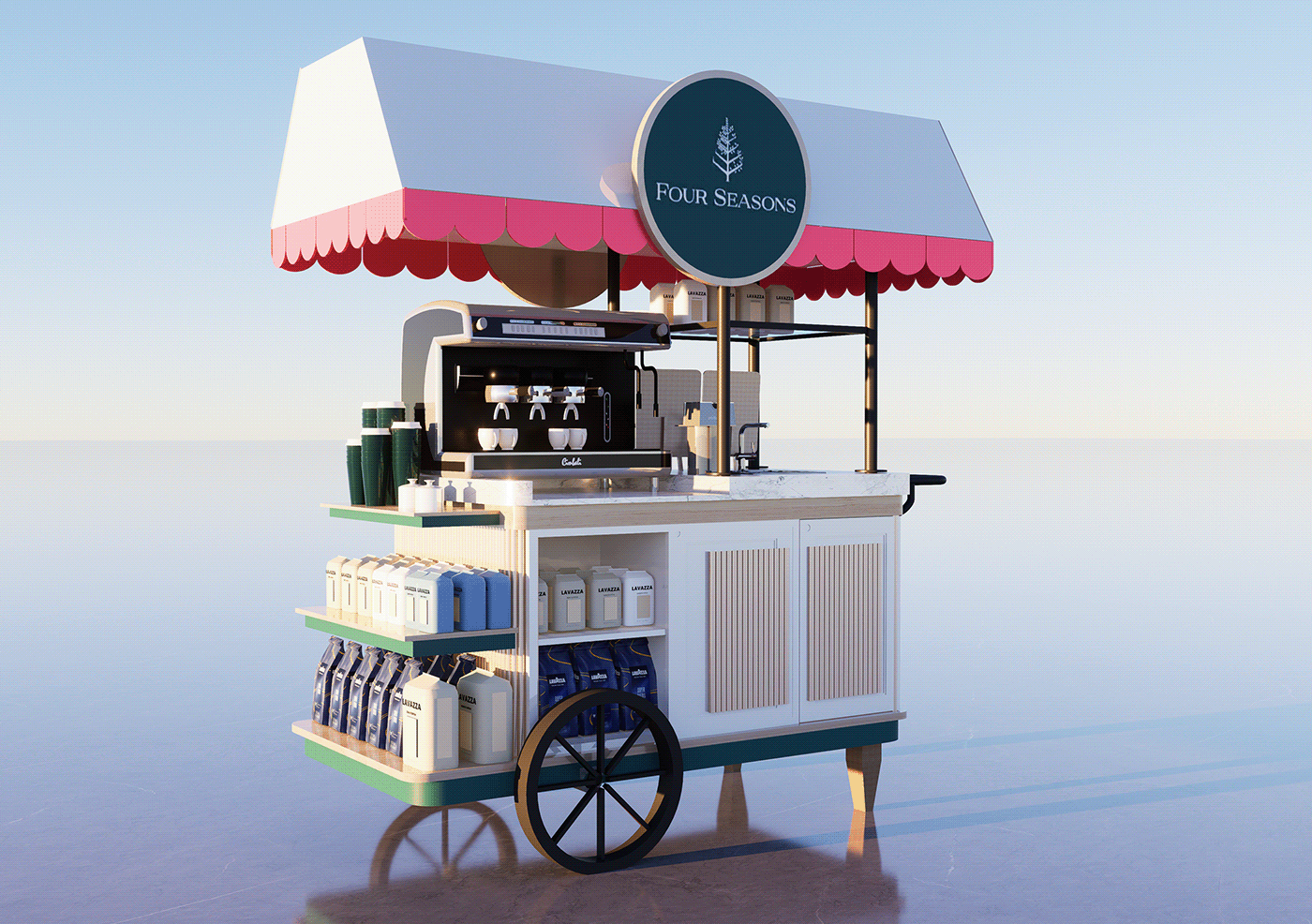 Coffee Vendor Cart 