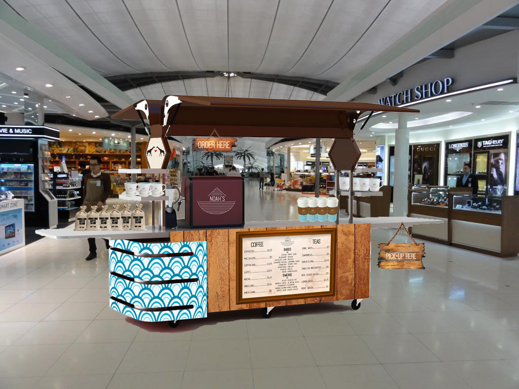 Stainless Steel Coffee Cart