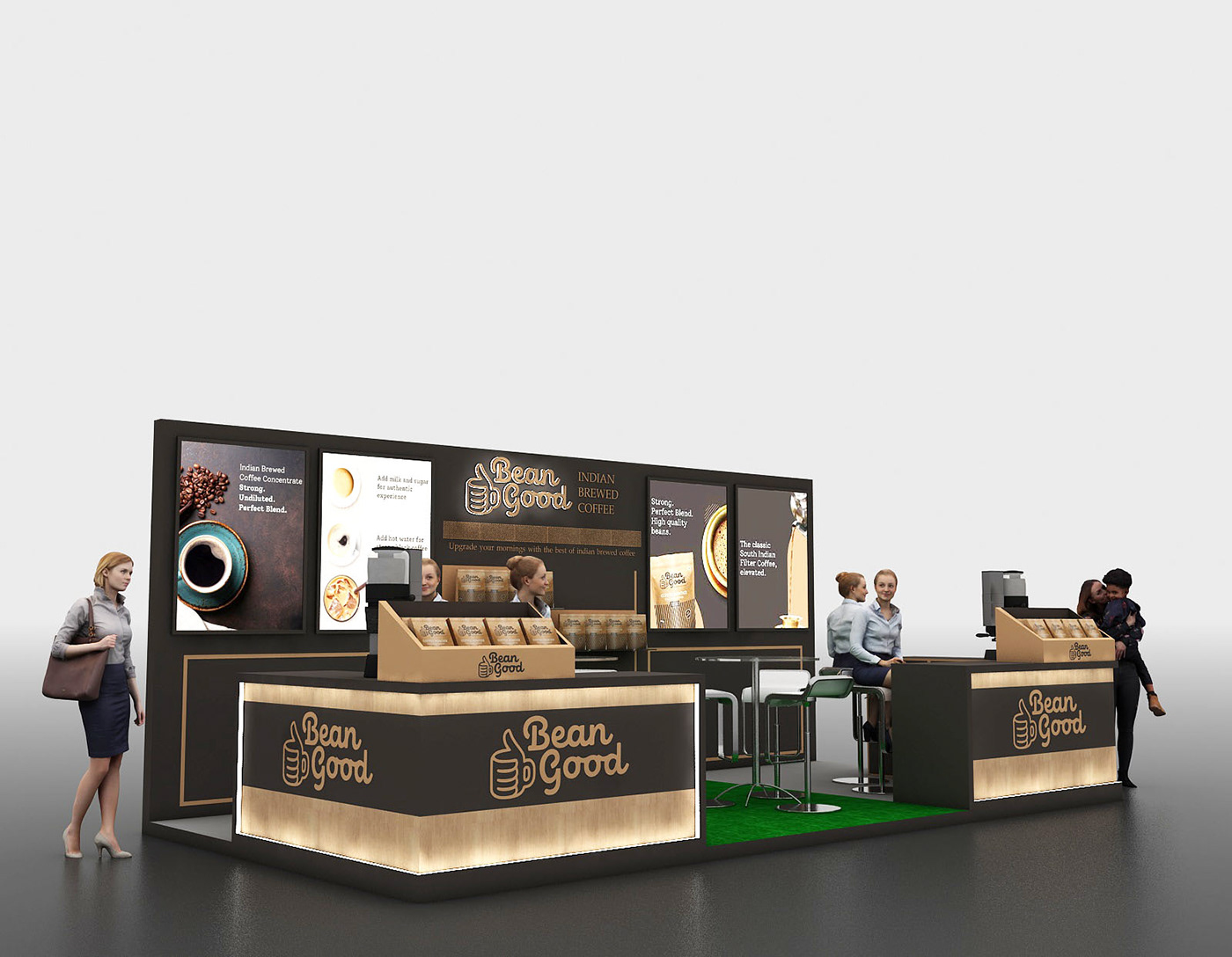 coffee exhibition booth