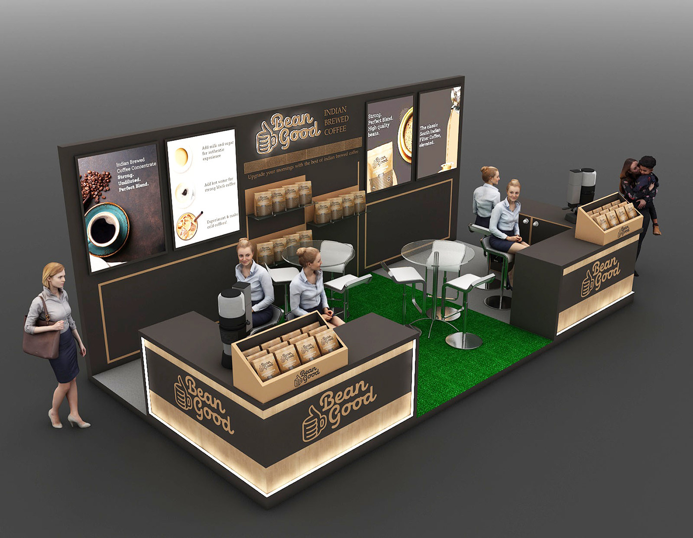 coffee exhibition booth