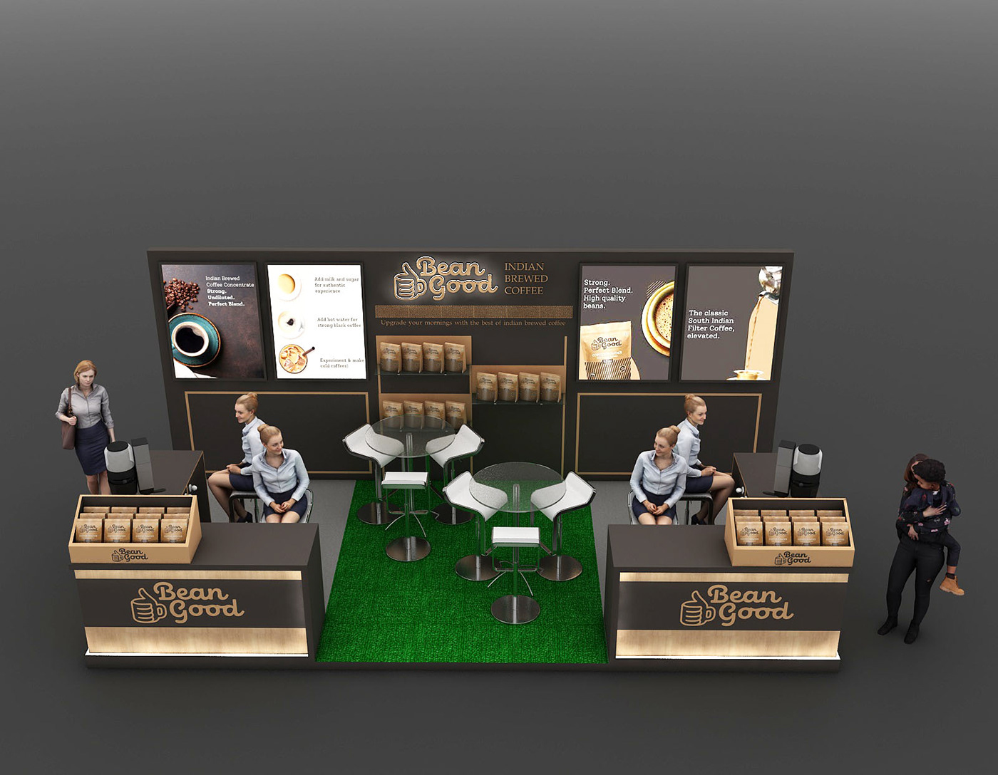 coffee exhibition booth