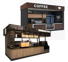 coffee kiosk in mall