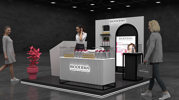 Black Cosmetic Promotion Booth