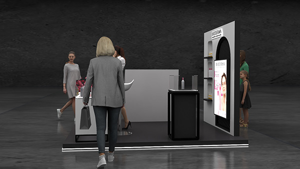 Black Cosmetic Promotion Booth