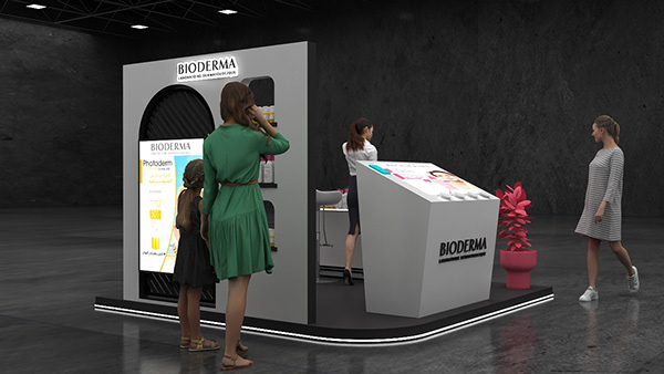 Black Cosmetic Promotion Booth