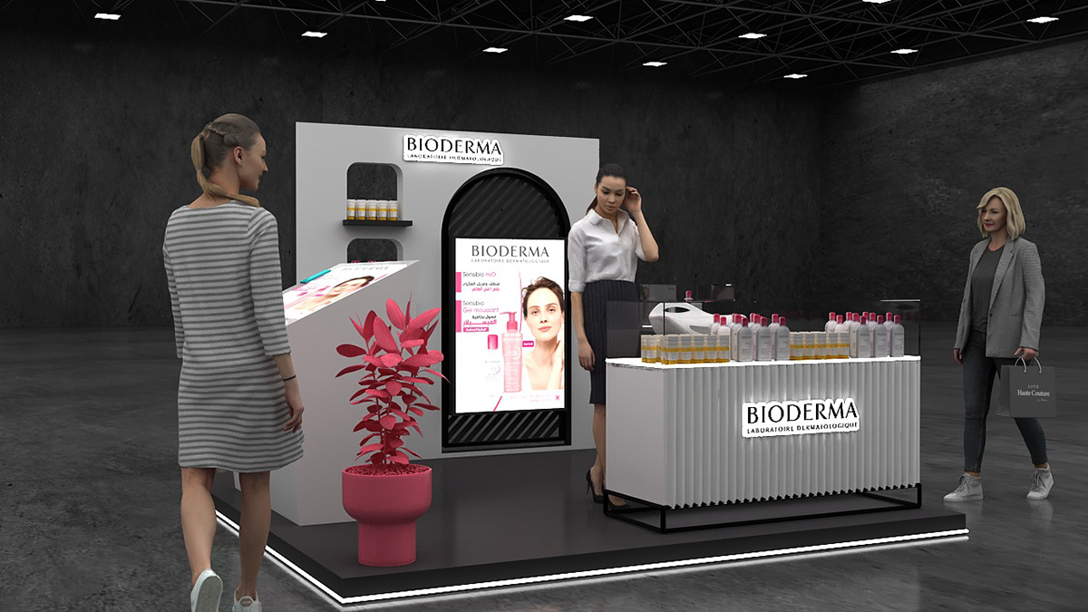 Black Cosmetic Promotion Booth