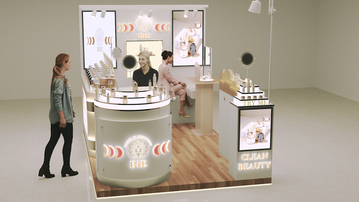 Retail Cosmetic Display Booth 