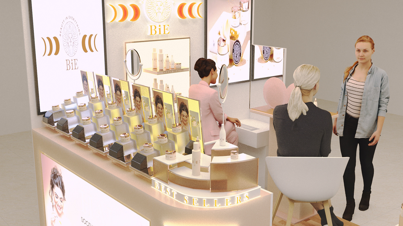 Retail Cosmetic Display Booth 