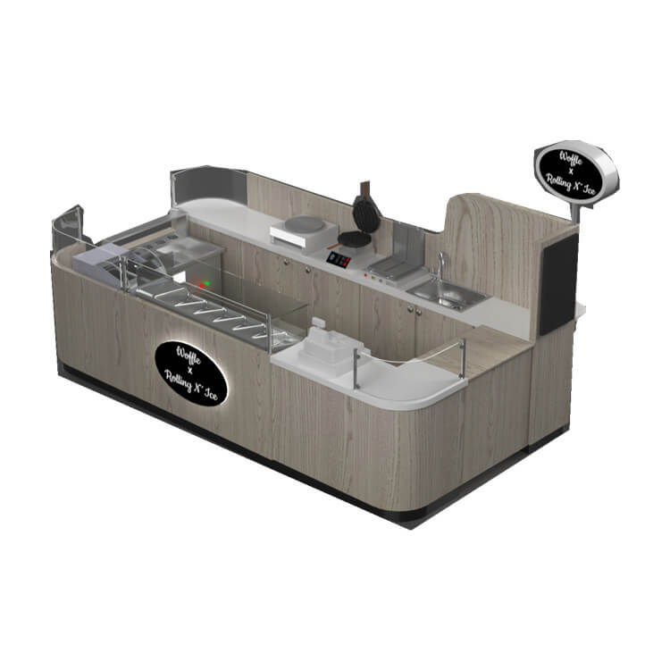crepe display kiosk