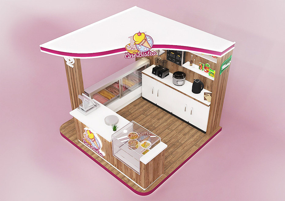 Minimalist Crepe Kiosk