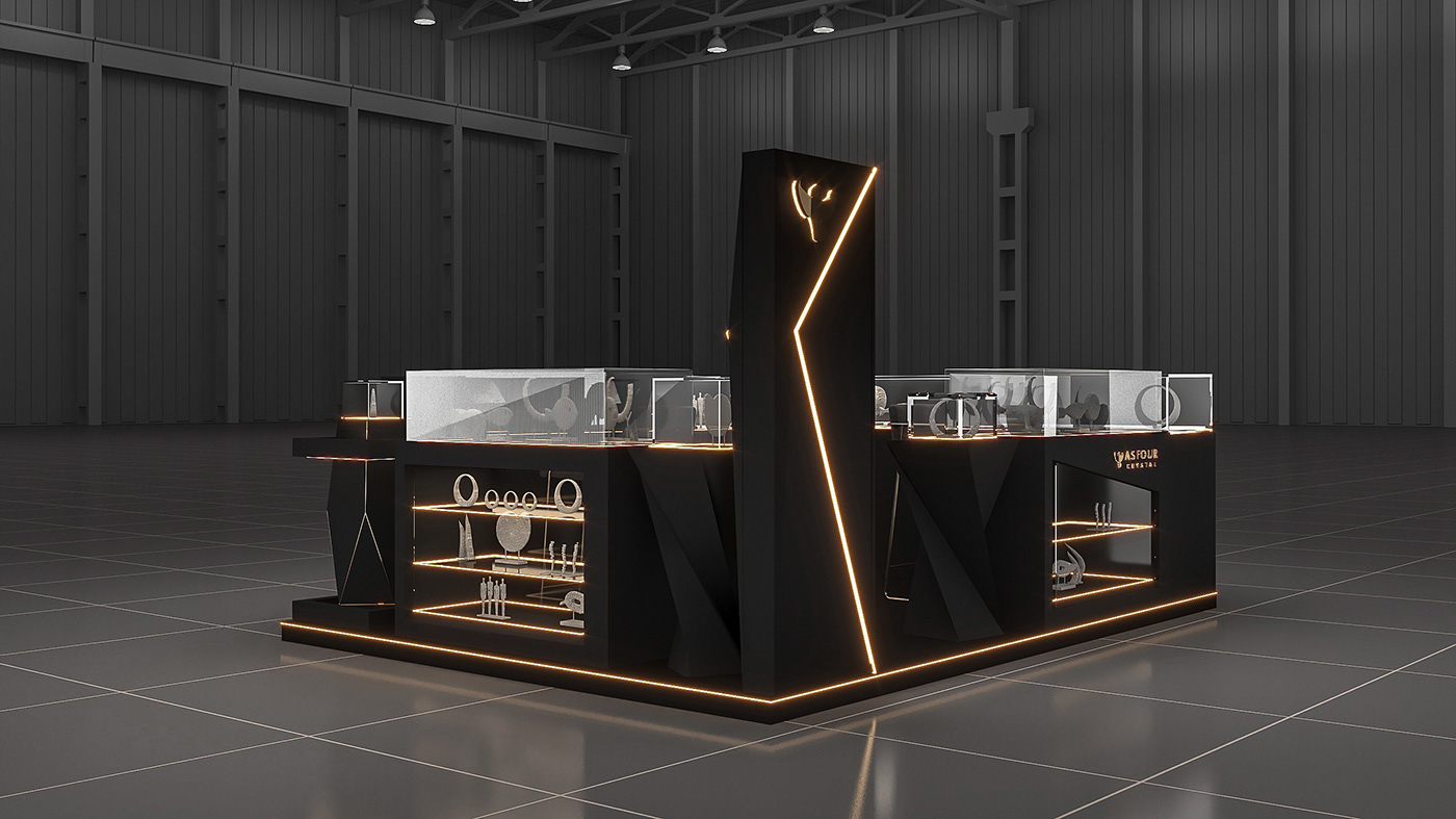 Black Crystal Mall Kiosk 