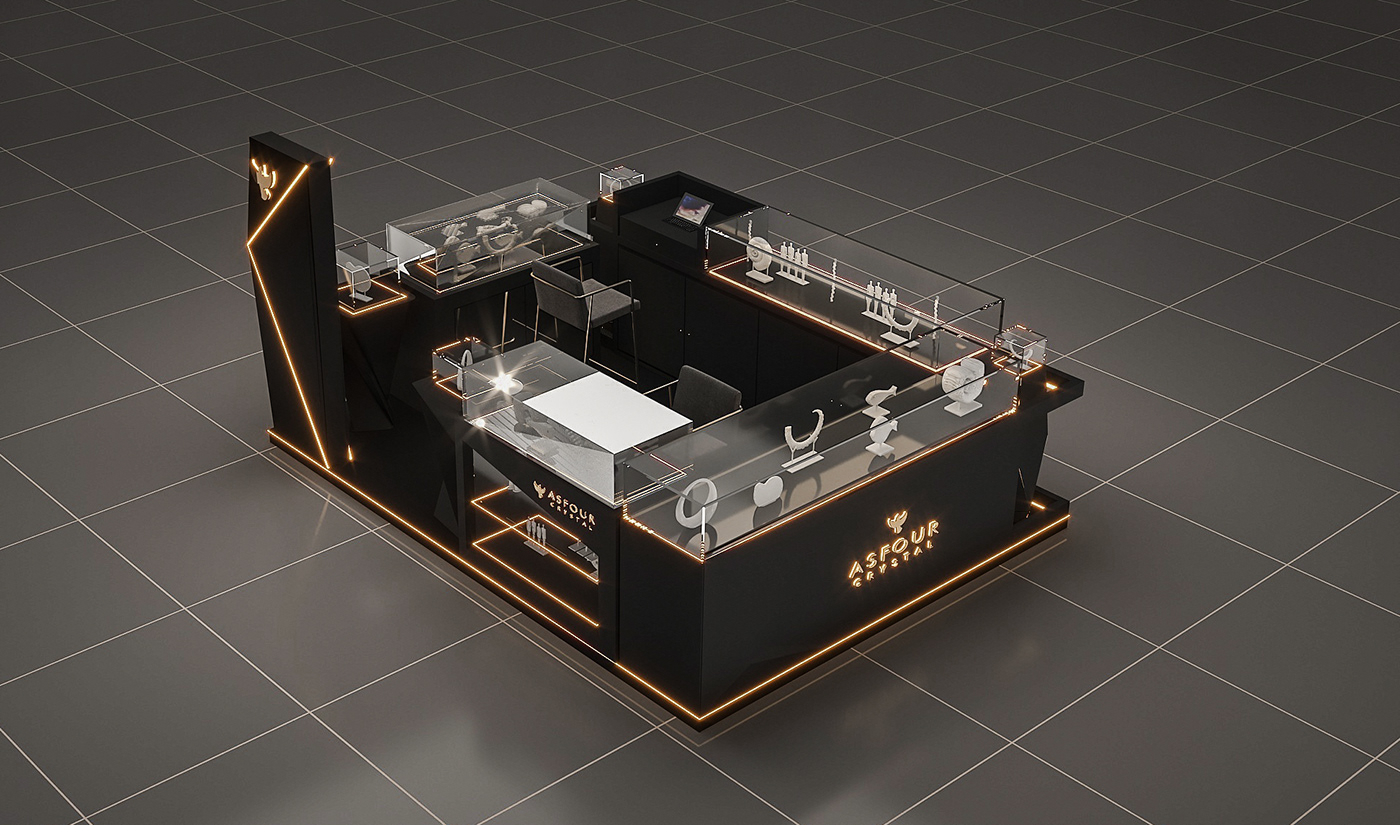 Black Crystal Mall Kiosk 