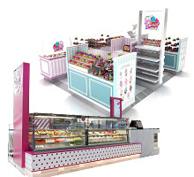 macaron cupcake kiosk