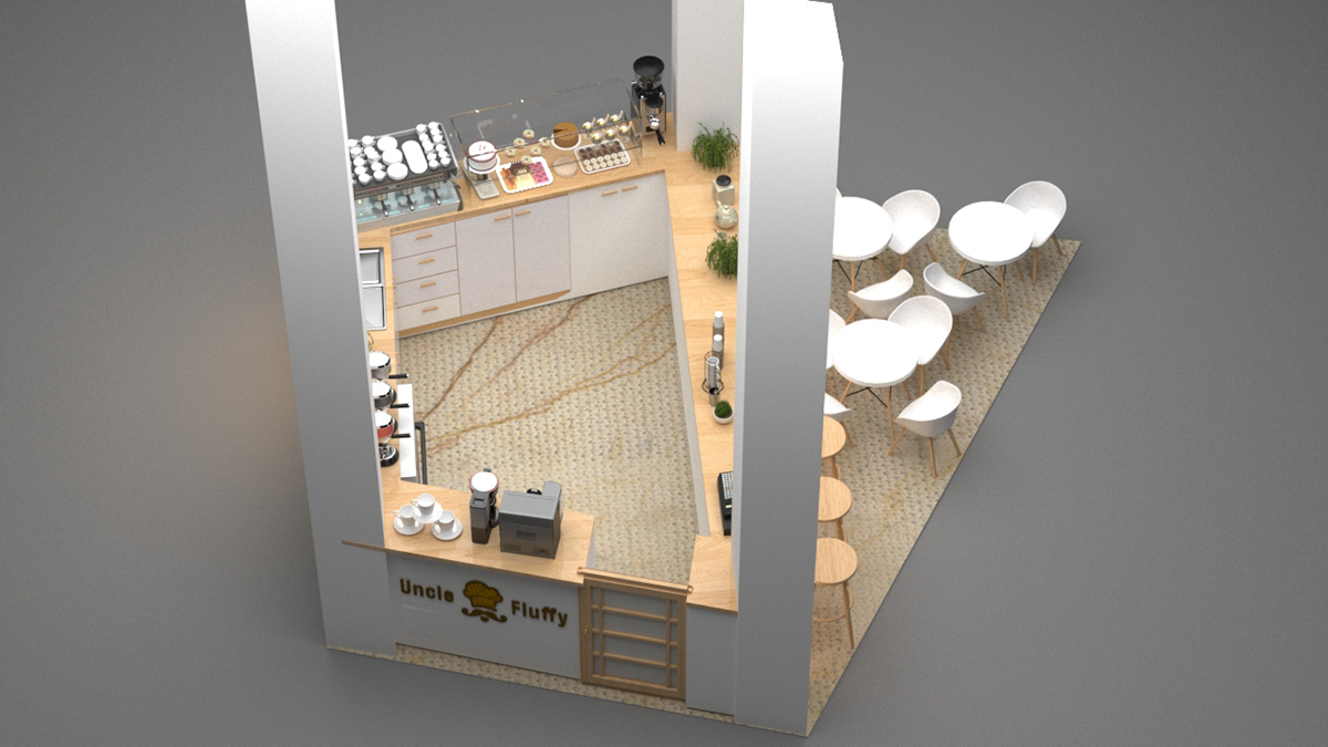 coffee dessert kiosk 