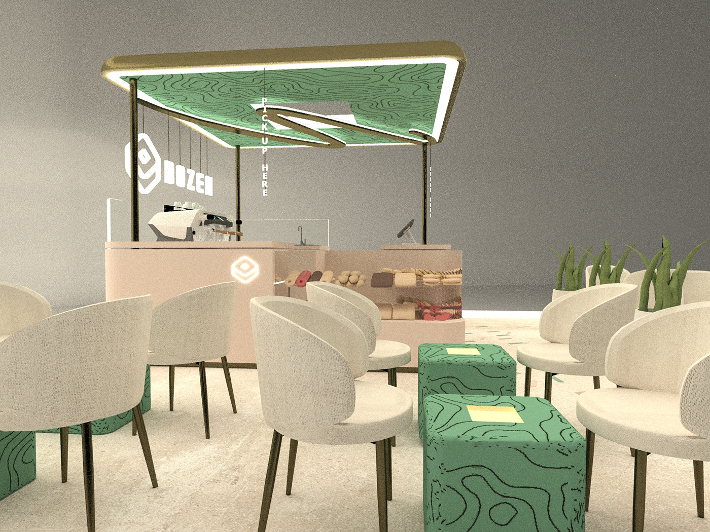  donut booth kiosk