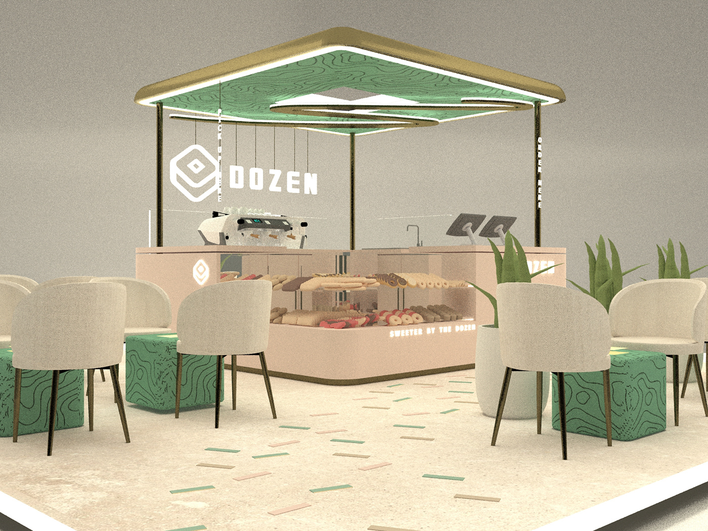  donut booth kiosk