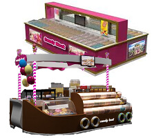 sweet candy kiosk in mall
