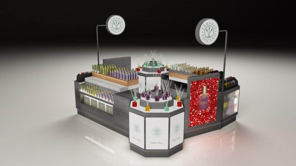 cosmetic display counter 