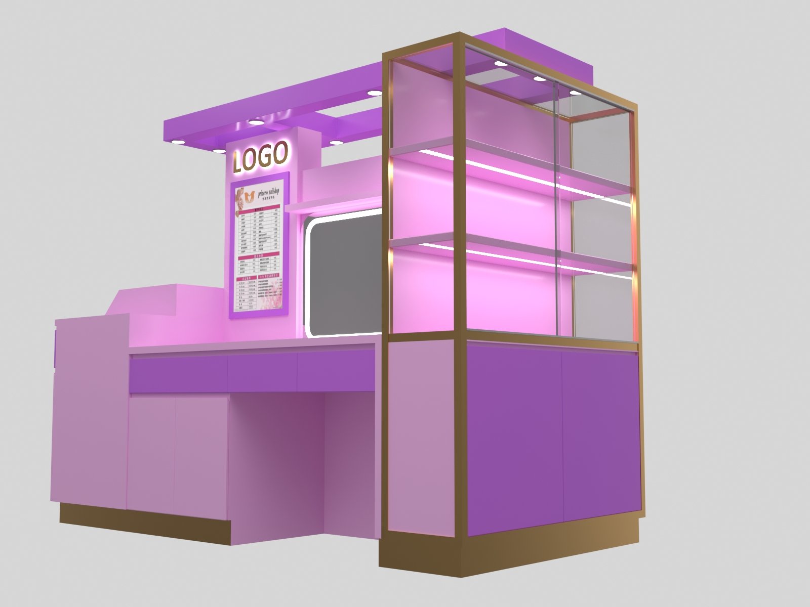 eyebrow threading kiosk