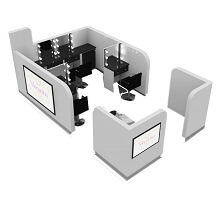 eyebrow threading kiosk