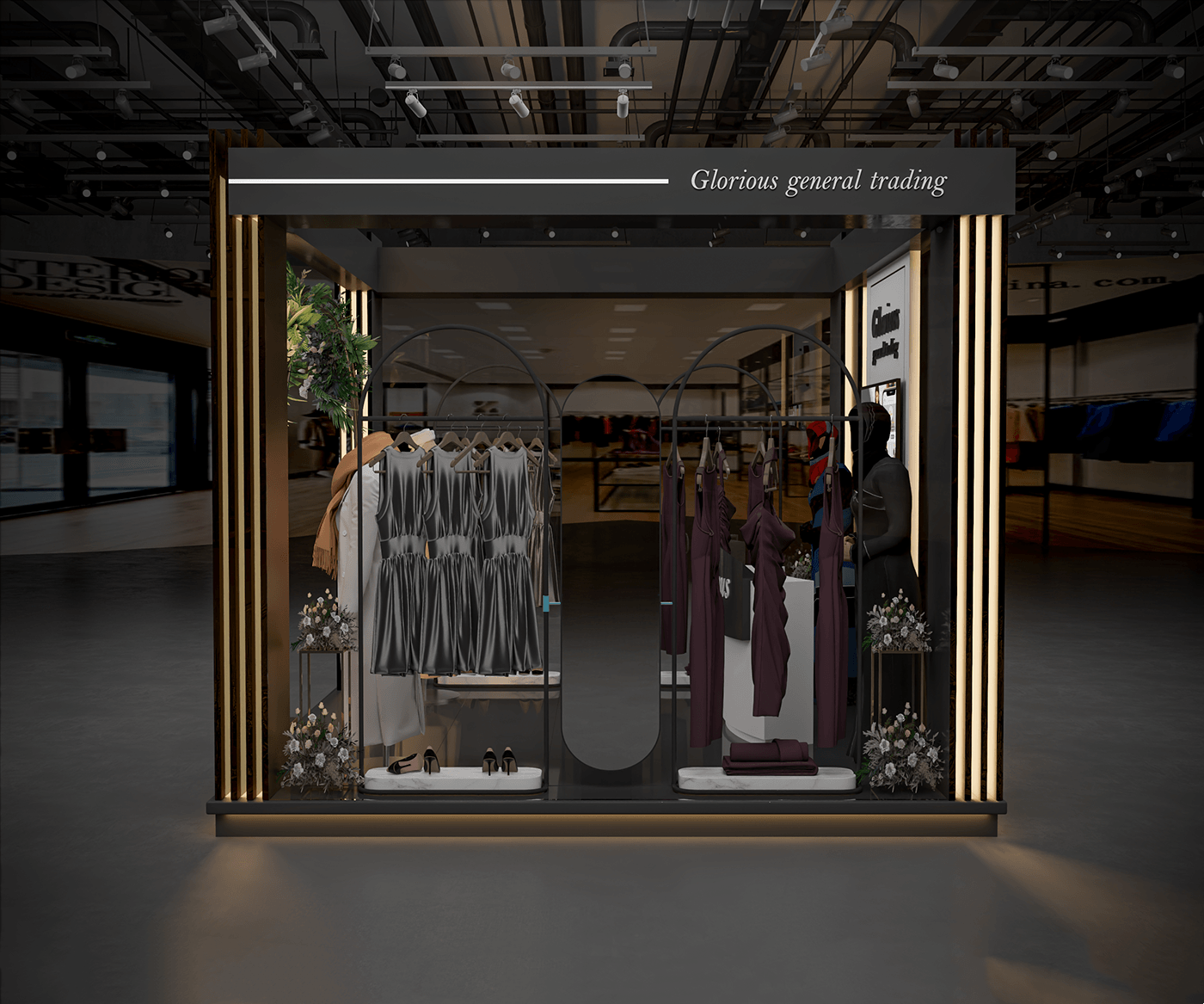 clothing booth