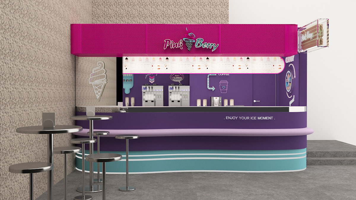 Yogurt Food Kiosk 