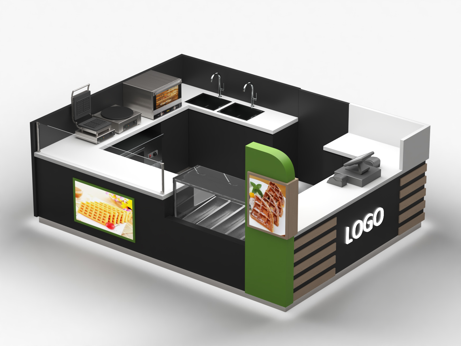 Waffle Mall Kiosk 