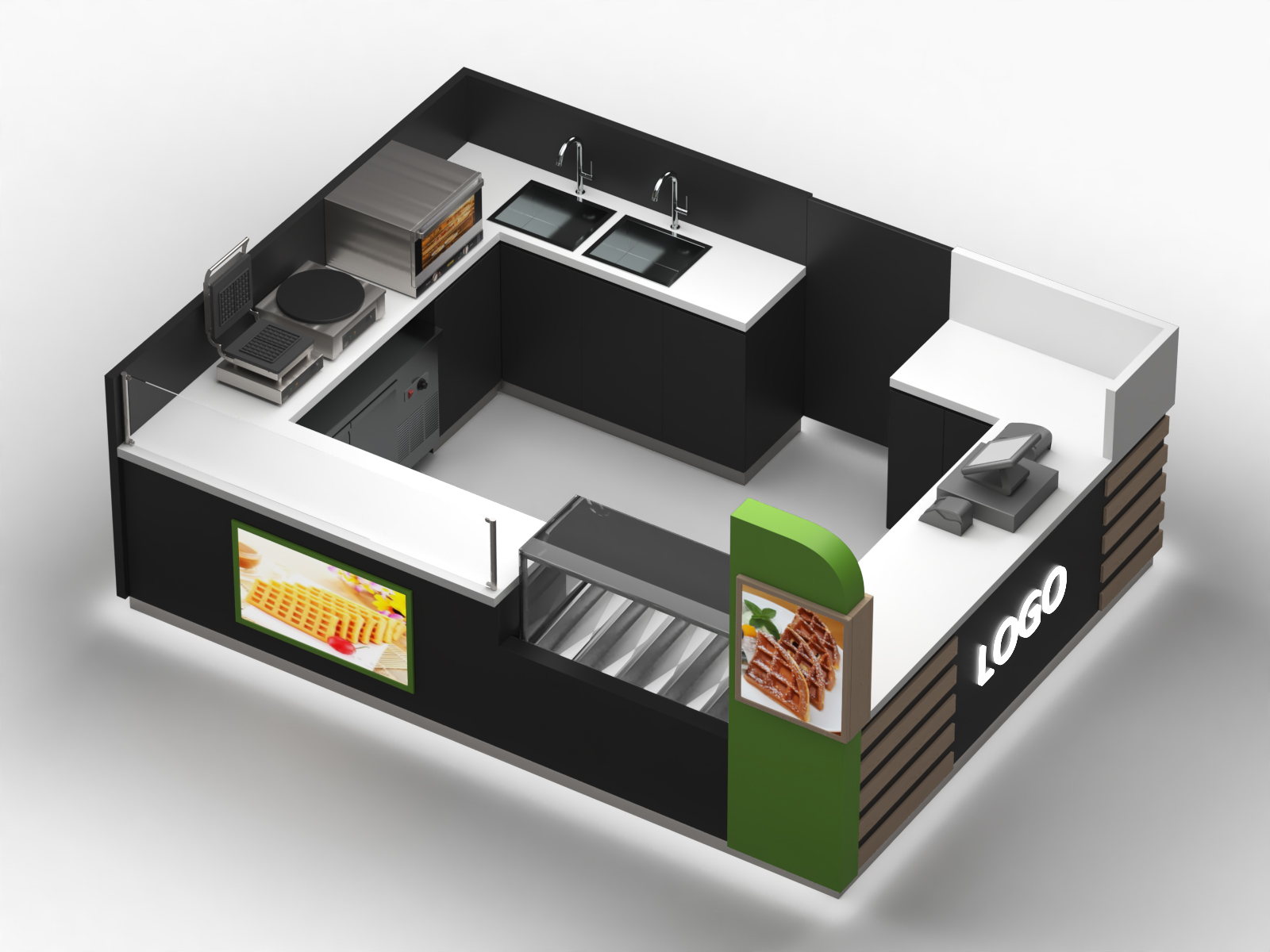 Waffle Mall Kiosk 