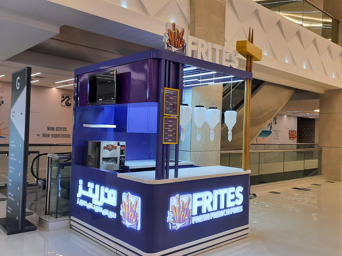 Purple French Fries Kiosk