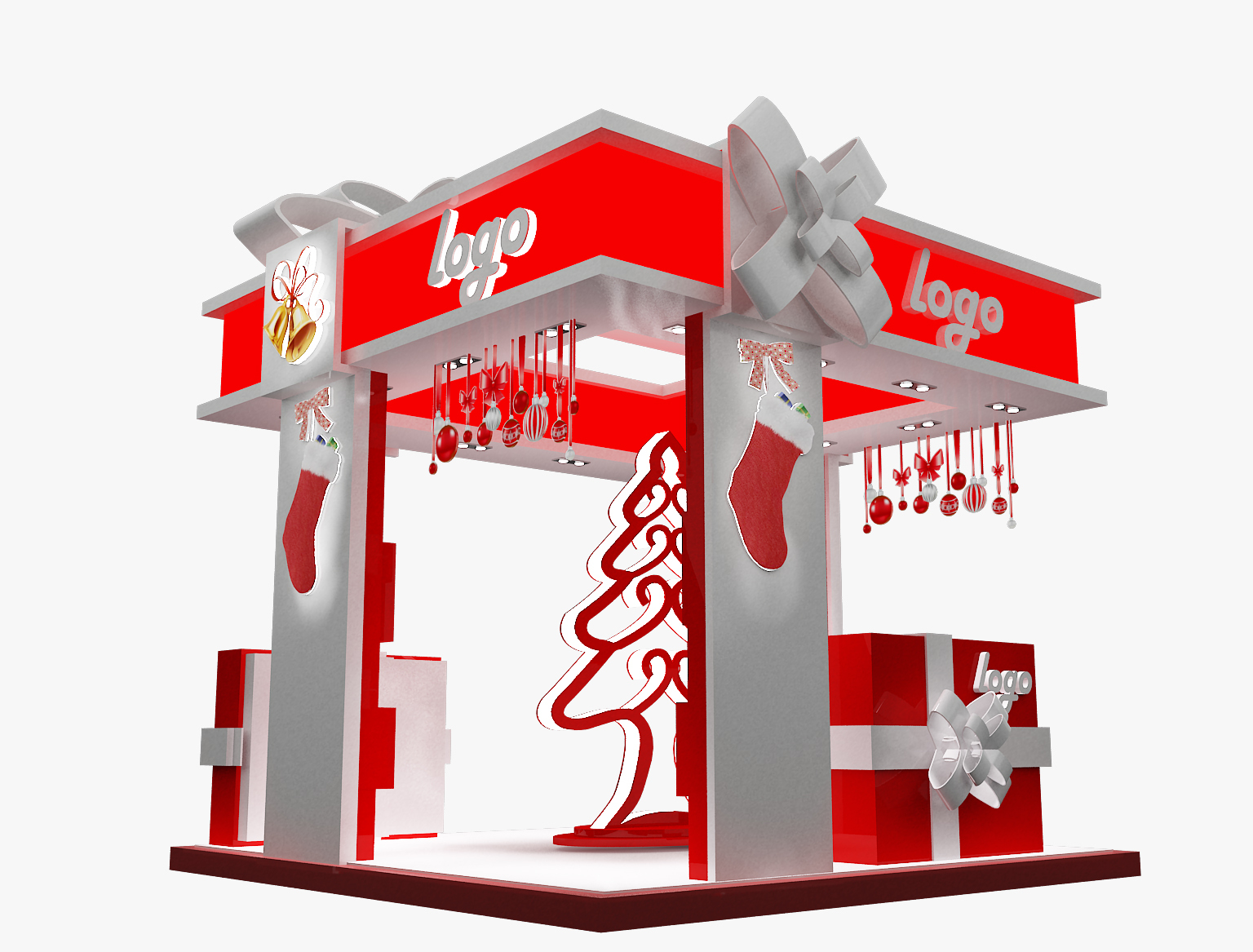 Red Gift Display 