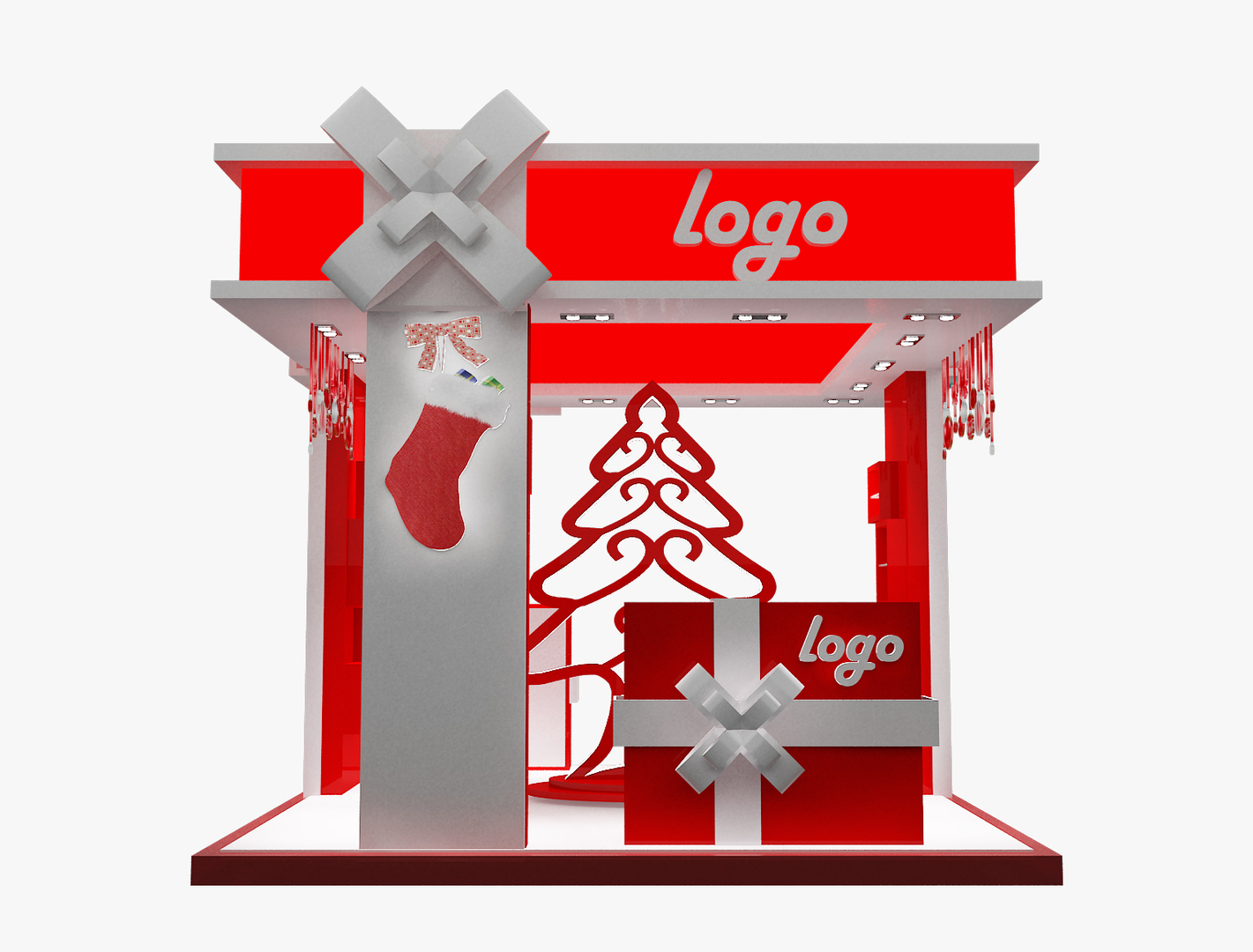 Red Gift Display 