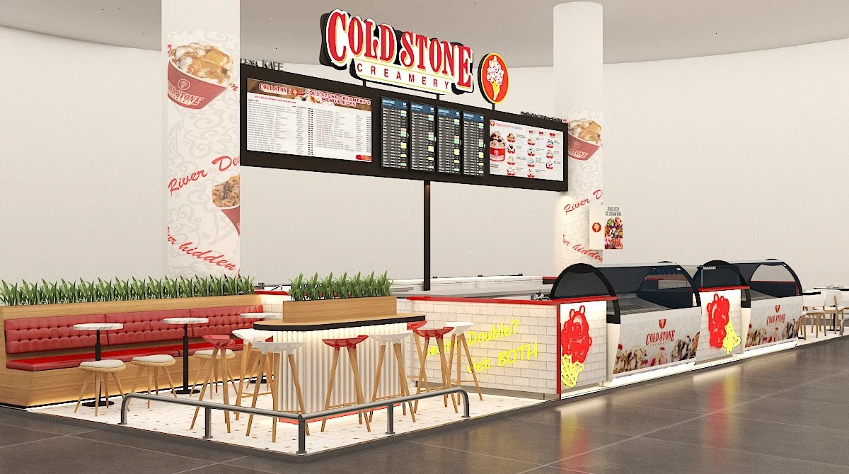 ice cream waffle kiosk