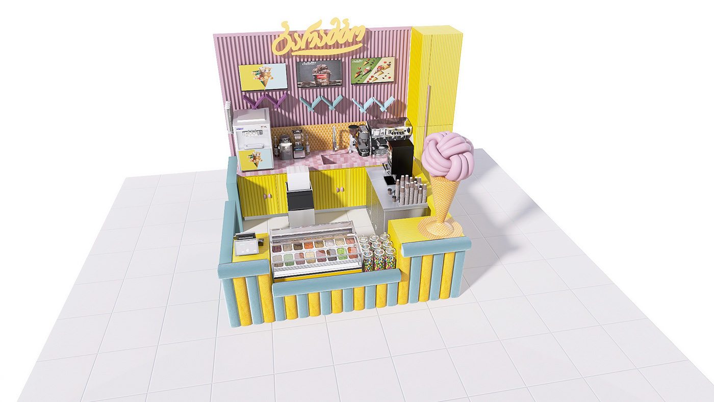  Ice Cream Food Kiosk