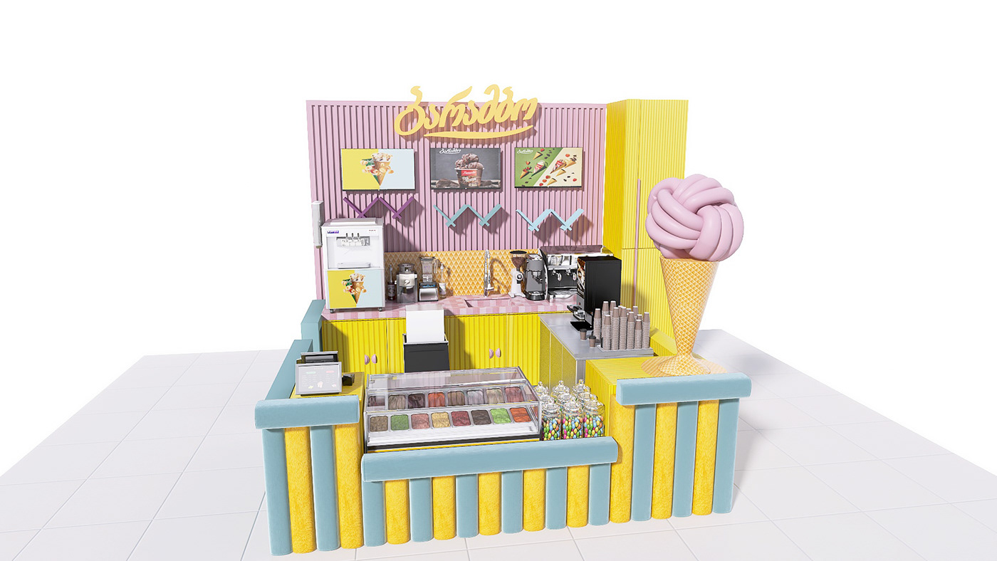  Ice Cream Food Kiosk