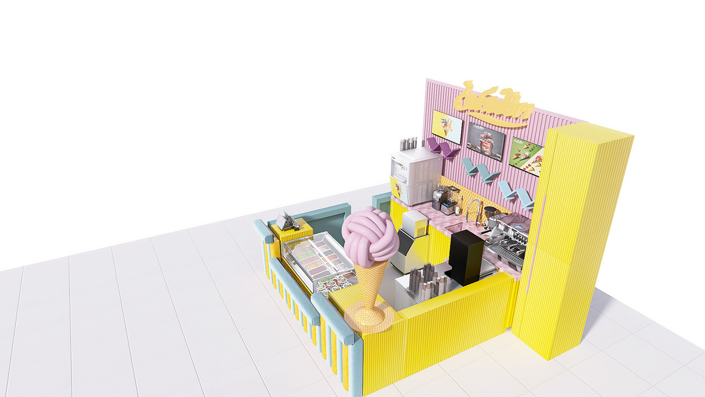  Ice Cream Food Kiosk