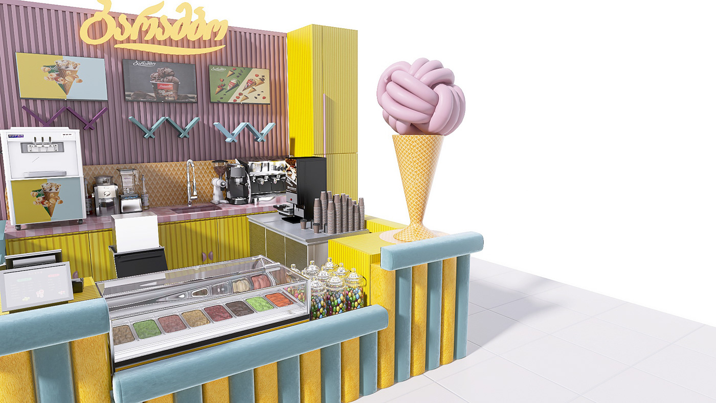  Ice Cream Food Kiosk